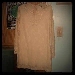 Lace cream dress